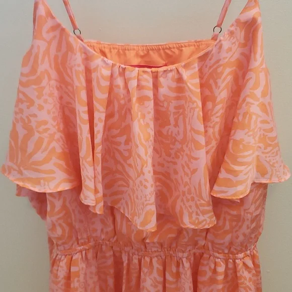 Lilly Pulitzer Pink & Coral Animal Print Dress Size XL - Picture 5 of 12